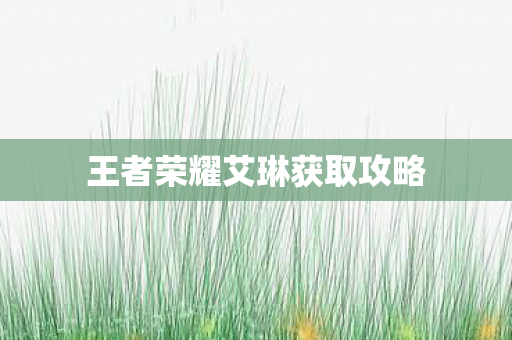 王者荣耀艾琳获取攻略图片