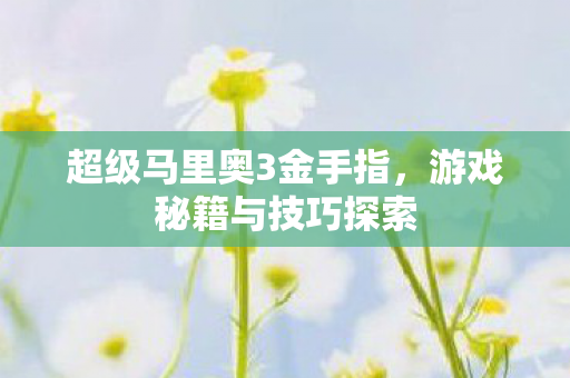 超级马里奥3金手指图片