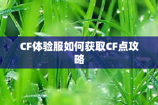 CF体验服如何获取CF点攻略图片