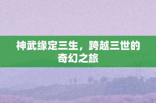 跨越三世的奇幻之旅图片