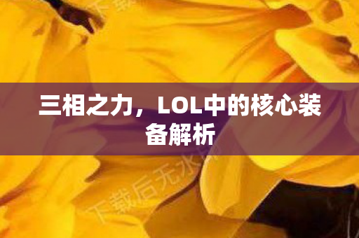LOL中的核心装备解析图片