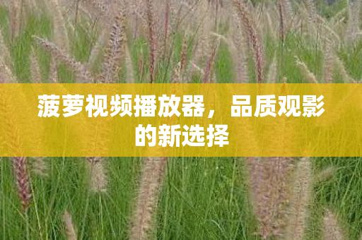 品质观影的新选择图片