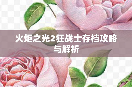 火炬之光2狂战士存档攻略与解析图片