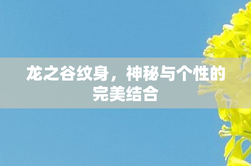神秘与个性的完美结合图片