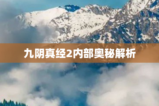 九阴真经2内部奥秘解析图片
