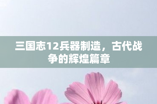 三国志12兵器制造图片