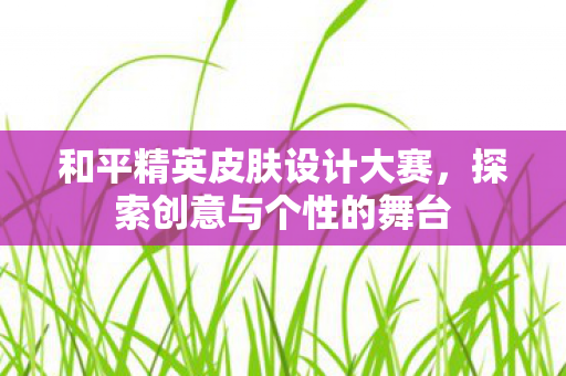 和平精英皮肤设计大赛图片