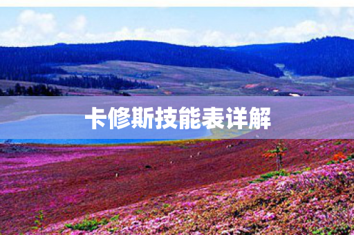 卡修斯技能表详解图片