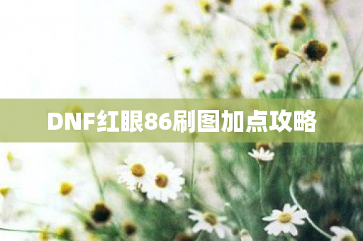 DNF红眼86刷图加点攻略图片