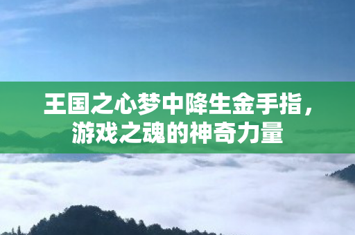 王国之心梦中降生金手指图片