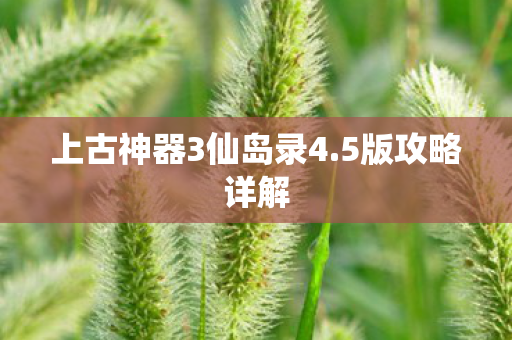 上古神器3仙岛录4图片