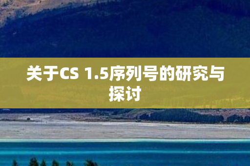 5序列号的研究与探讨图片