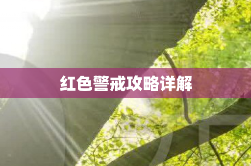 红色警戒攻略详解图片