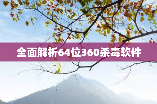 全面解析64位360杀毒软件图片