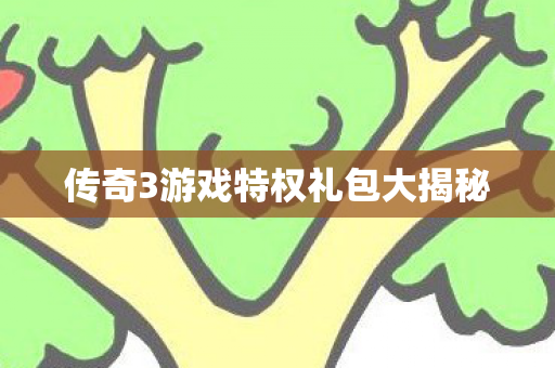 传奇3游戏特权礼包大揭秘图片