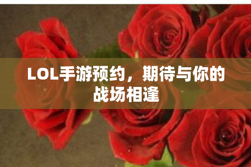 期待与你的战场相逢图片