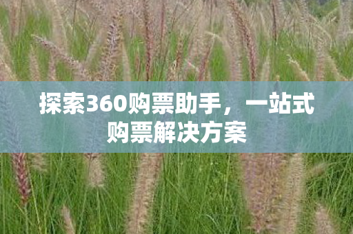 探索360购票助手图片