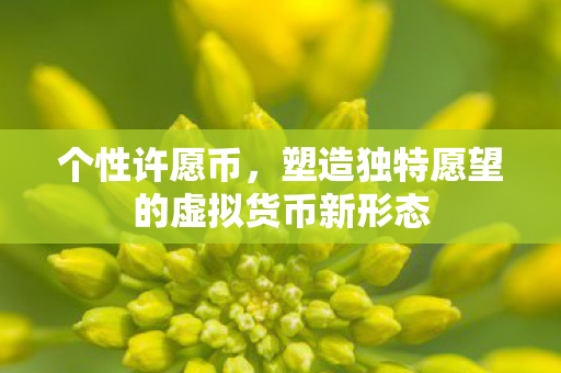 塑造独特愿望的虚拟货币新形态图片