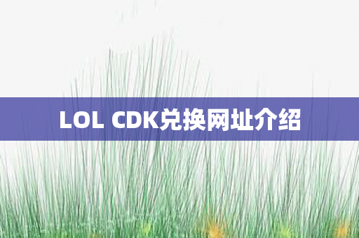 LOL CDK兑换网址介绍图片