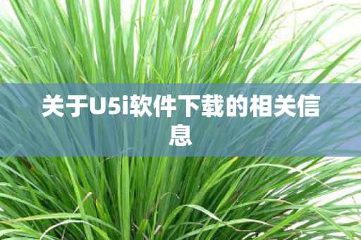 关于U5i软件下载的相关信息图片