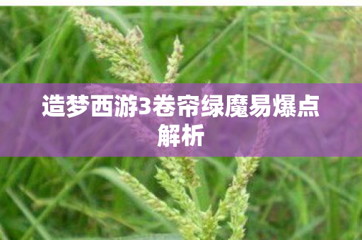 造梦西游3卷帘绿魔易爆点解析图片