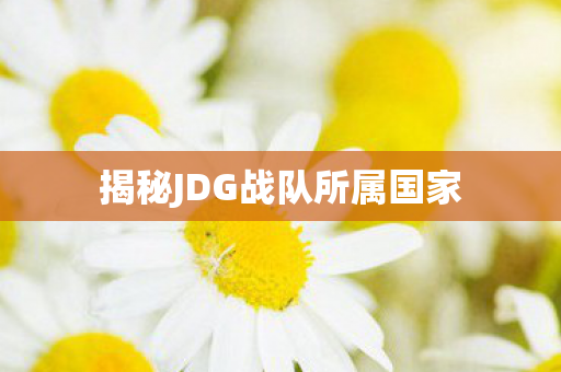 揭秘JDG战队所属国家图片