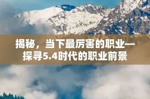 当下最厉害的职业图片