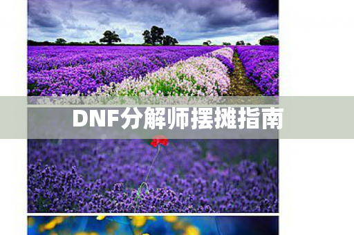 DNF分解师摆摊指南图片