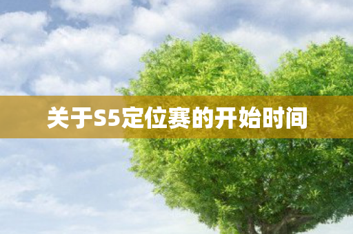 关于S5定位赛的开始时间图片