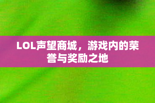 游戏内的荣誉与奖励之地图片