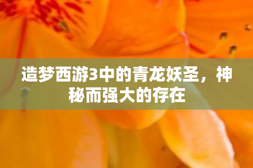 造梦西游3中的青龙妖圣图片
