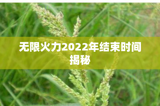 无限火力2022年结束时间揭秘图片