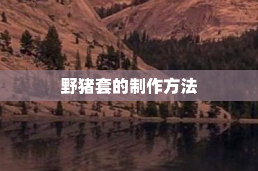 野猪套的制作方法图片