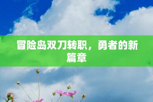 冒险岛双刀转职图片