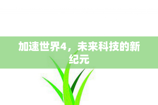 加速世界4，未来科技的新纪元