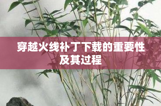穿越火线补丁下载的重要性及其过程 穿越火线补丁下载的重要性及其过程