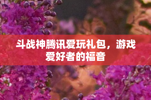斗战神腾讯爱玩礼包,游戏爱好者的福音 斗战神腾讯爱玩礼包,游戏爱好者的福音
