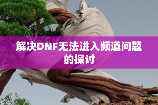 解决DNF无法进入频道问题的探讨 解决DNF无法进入频道问题的探讨