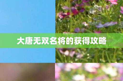 大唐无双名将的获得攻略图片