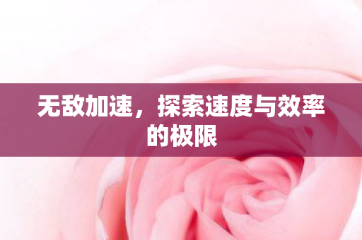 探索速度与效率的极限图片