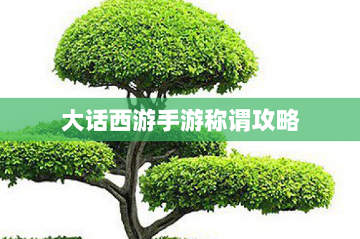 大话西游手游称谓攻略图片