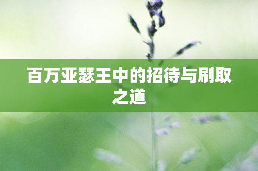 百万亚瑟王中的招待与刷取之道图片