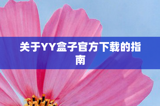 关于YY盒子官方下载的指南图片