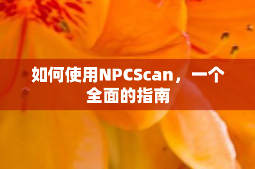 如何使用NPCScan图片