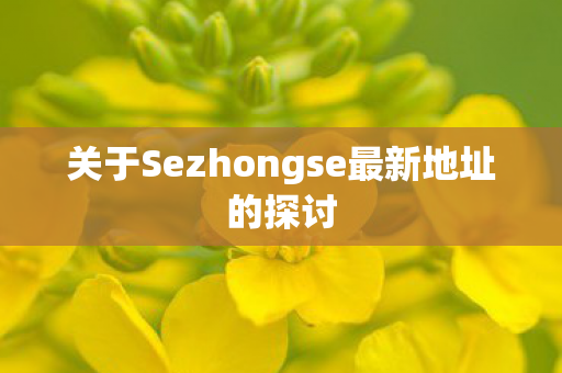 关于Sezhongse最新地址的探讨图片