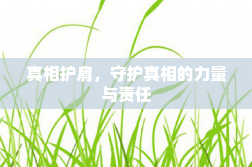 守护真相的力量与责任图片