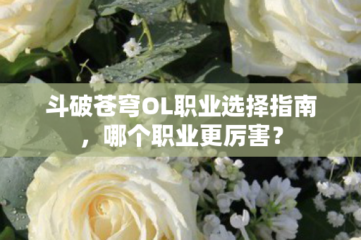 斗破苍穹OL职业选择指南图片