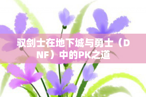 驭剑士在地下城与勇士图片