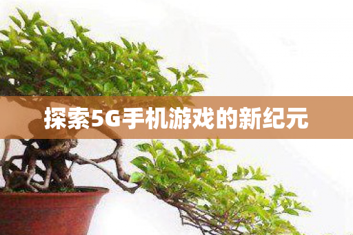 探索5G手机游戏的新纪元图片