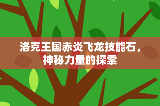 洛克王国赤炎飞龙技能石图片